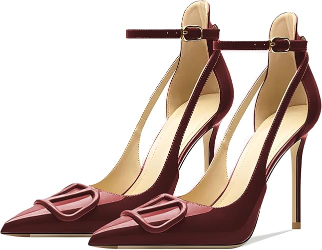 Women's Pointed-Toe Bag-Toe Strappy High-Heeled Shoes Sexy Stiletto Pumps - Image 2