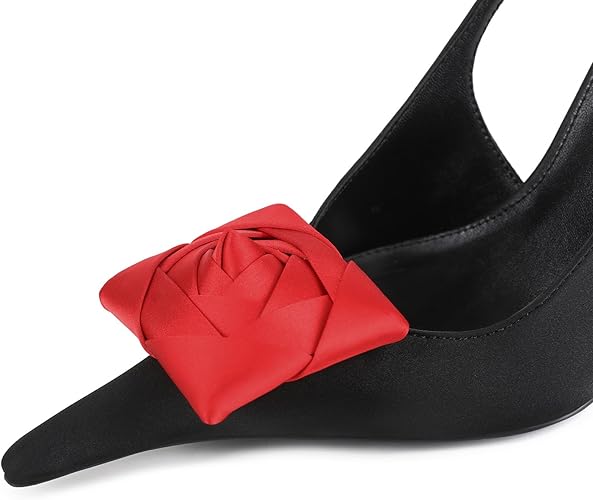 Women’s Pointed Toe Slingback Heels Stiletto High Heel Pumps Sexy - Image 3