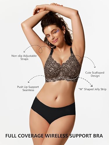 COCOMARTS Jelly Bras for Women No Underwire Scalloped Push Up - Image 2