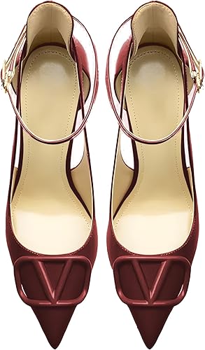 Women's Pointed-Toe Bag-Toe Strappy High-Heeled Shoes Sexy Stiletto Pumps - Image 6