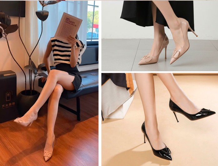 Women's 3.9IN Pointed Toe Stiletto Pumps Shoes Elegant High Heels - Image 6