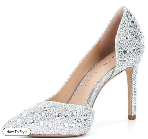 Therry Four Multi Rhinestone d'Orsay Stiletto Pumps