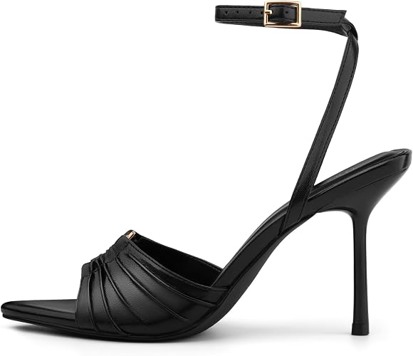 Women's High Stiletto Heels Pointed Open Peep Toe Ankle Strap - Image 4