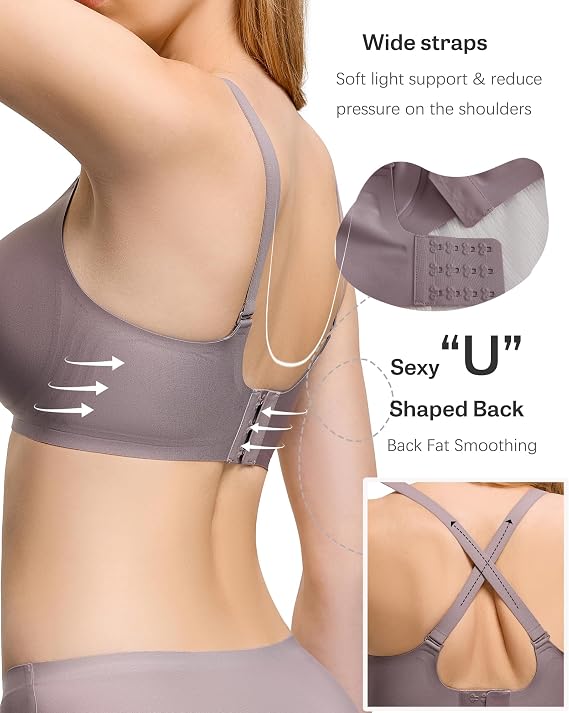 COOL CUTE Jelly Bras for Women No Underwire Sexy V-Neck - Image 3