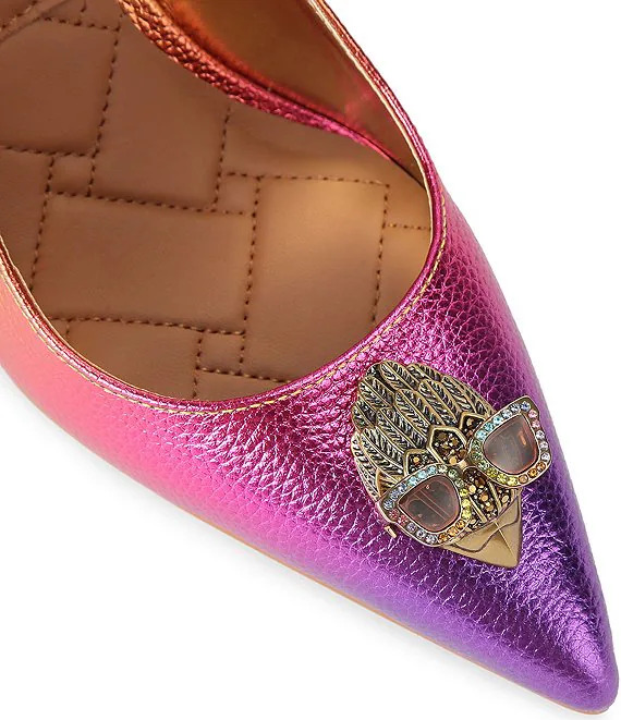 Kurt Geiger London Belgravia Metallic Rainbow Leather Logo Ornament - Image 2