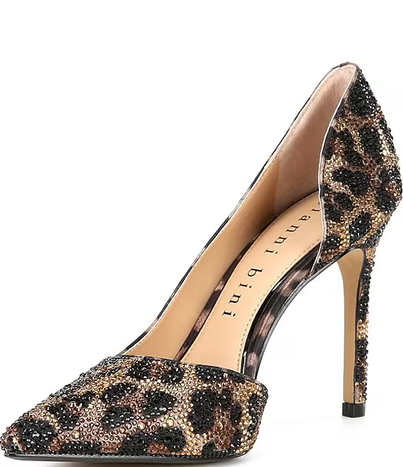 TherryTwo Leopard Rhinestone d'Orsay Dress Pumps Gianni Bini - Image 5