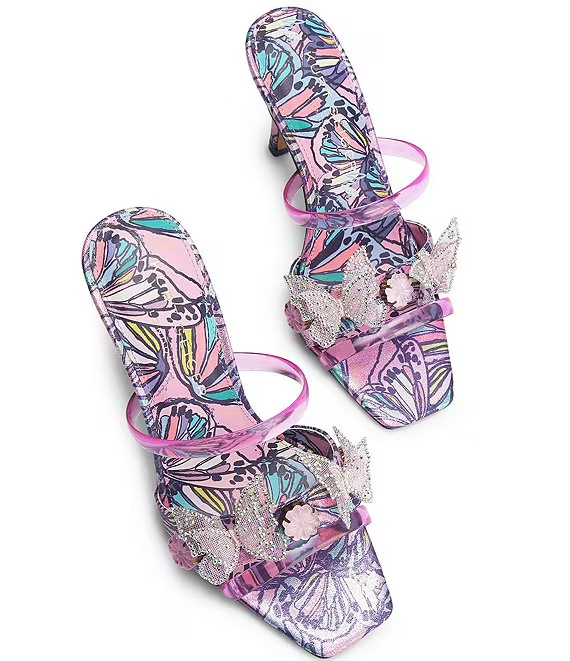 Kurt Geiger London Butterfly Ornament Dress Slide Sandals - Image 3
