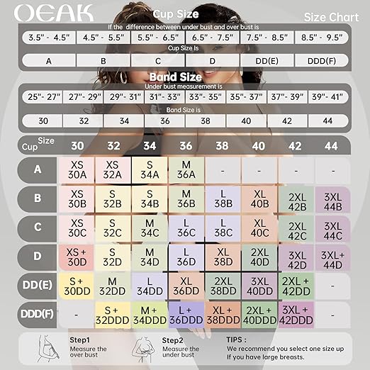 OEAK Womens Deep V Bras Wireless Comfortable Bra Bralettes - Image 12
