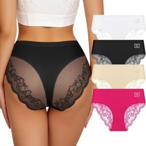 Cheeky Underwear for Women Lace Silky Seamless No Show