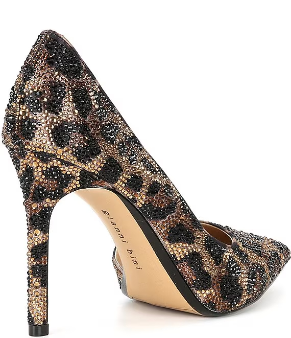 TherryTwo Leopard Rhinestone d'Orsay Dress Pumps Gianni Bini - Image 2