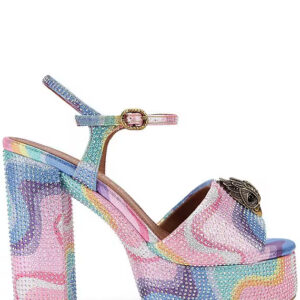 Kurt Geiger London Kensington Rainbow Crystal Embellished Logo Platform