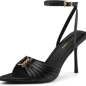Women's High Stiletto Heels Pointed Open Peep Toe Ankle Strap