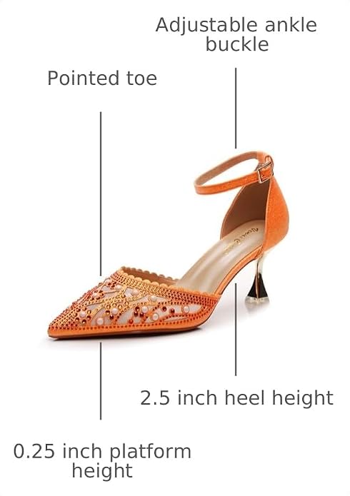 VenusCelia Women's Shining Lady Sling Back Pump Shoe - Image 7