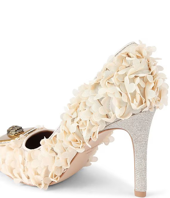 Kurt Geiger London Pimlico Flower Ornamented Logo Hardware Court Pumps - Image 2