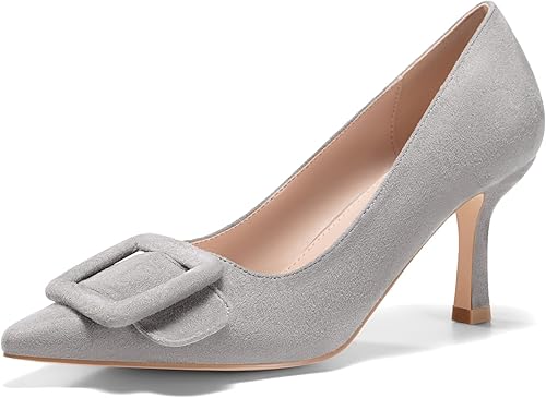 Coutgo Women's Closed Pointed Toe Pumps Stiletto High Heels