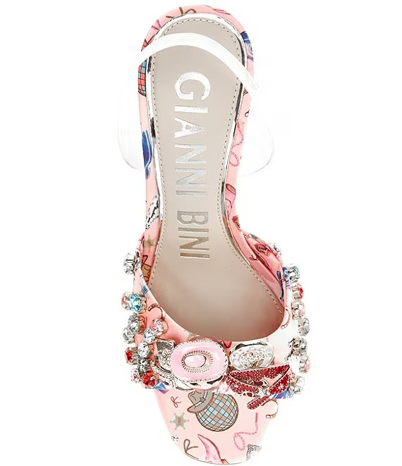 Gianni Bini Maddie Printed Rodeo Ornaments Martini Heel Dress Sandals - Image 2