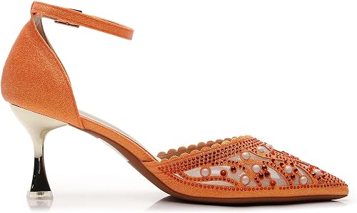 VenusCelia Women's Shining Lady Sling Back Pump Shoe - Image 6