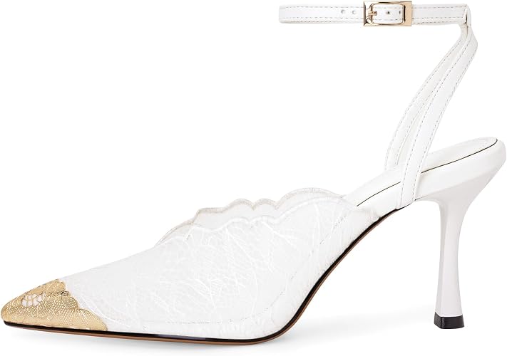 Women Lace Slingback Stiletto High Heels 2026 Pointed Toe Soft Sexy - Image 3