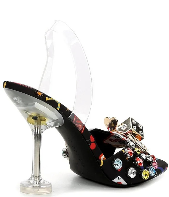 Gianni Bini Maverick Printed Casino Ornament Martini Heel Dress Sandals - Image 3