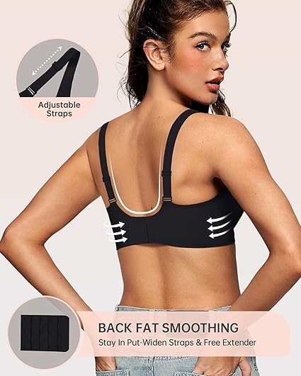 OEAK Womens Deep V Bras Wireless Comfortable Bra Bralettes - Image 7