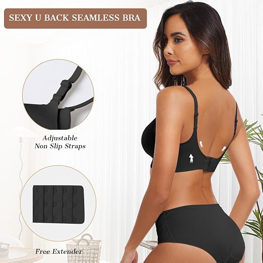 OEAK Womens Wireless Jelly Bras Comfortable Push Up Bra - Image 7