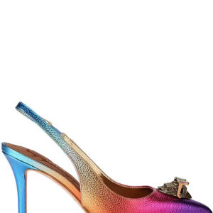 Kurt Geiger London Belgravia Metallic Rainbow Leather Logo Ornament