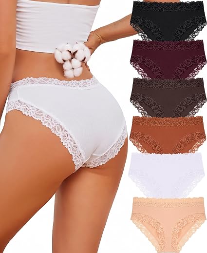 Knowyou Cotton Underwear for Women Cheeky Bikini Womens