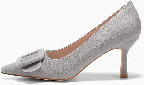 Coutgo Women's Closed Pointed Toe Pumps Stiletto High Heels - Image 3