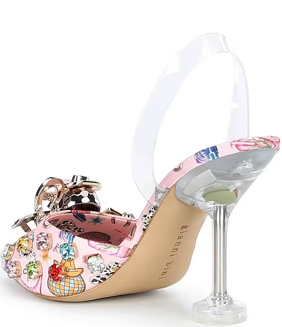 Gianni Bini Maddie Printed Rodeo Ornaments Martini Heel Dress Sandals - Image 4