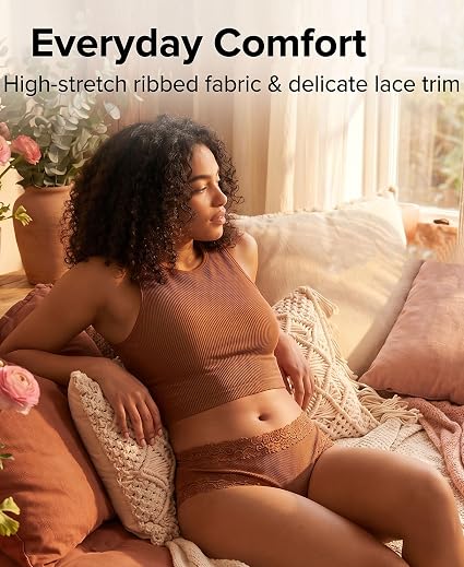 Knowyou Cotton Underwear for Women Cheeky Bikini Womens - Image 3