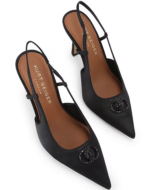 Chelsea Point Rhinestone Eagle Slingback Pumps Kurt Geiger London - Image 2