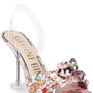 Gianni Bini Maddie Printed Rodeo Ornaments Martini Heel Dress Sandals