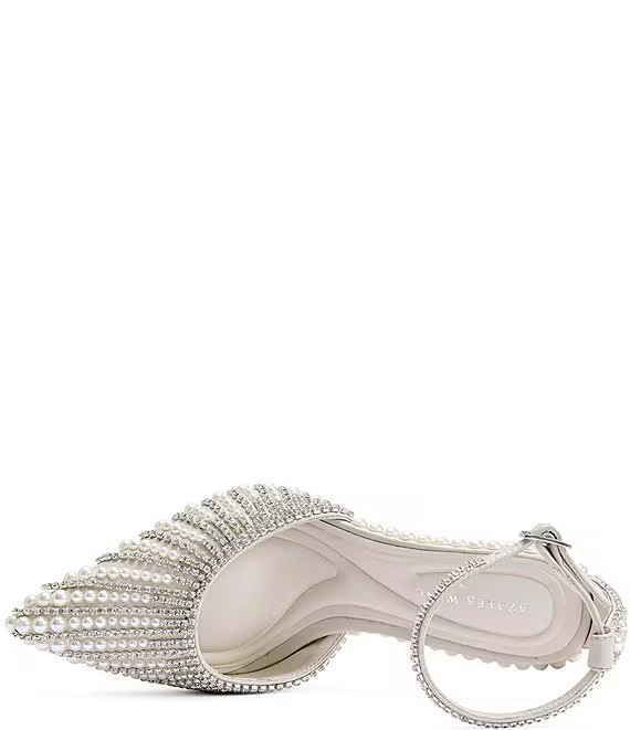 Davina Pearl and Rhinestone Ankle Wrap Pumps Azalea Wang - Image 3