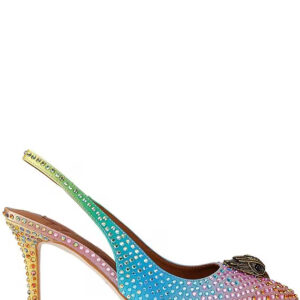 Kurt Geiger London Belgravia Rainbow Crystal Embellished Sling Pumps