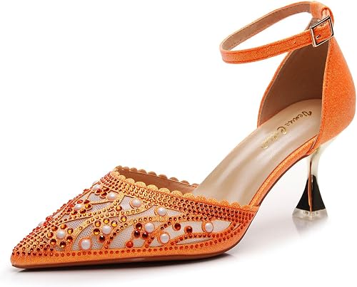 VenusCelia Women's Shining Lady Sling Back Pump Shoe - Image 8