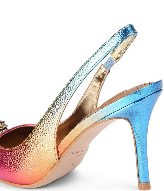 Kurt Geiger London Belgravia Metallic Rainbow Leather Logo Ornament - Image 4