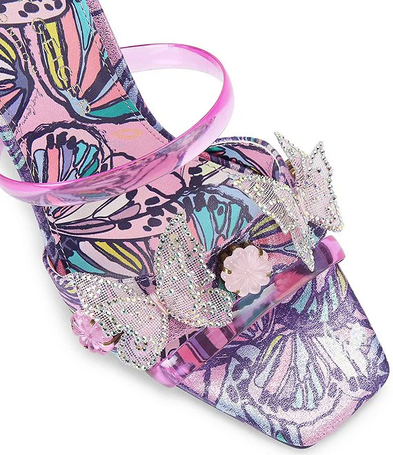 Kurt Geiger London Butterfly Ornament Dress Slide Sandals - Image 4