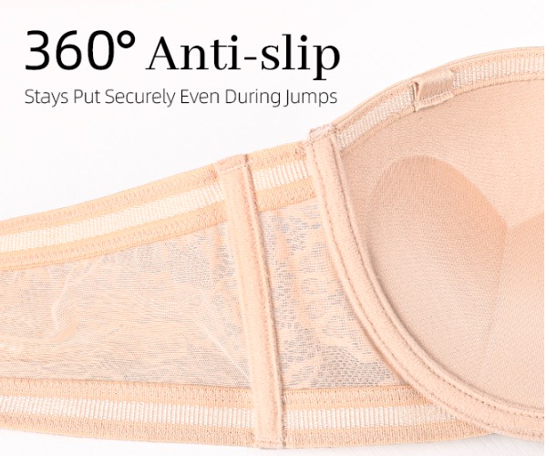 Strapless Push Up Bras for Women Padded Add One Cup - Image 5