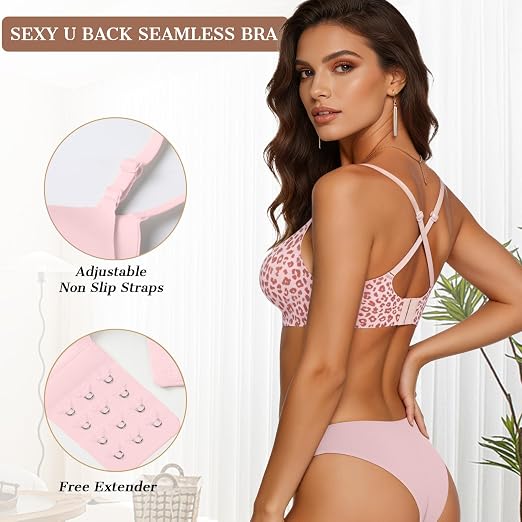 OEAK Womens Wireless Jelly Bras Comfortable Push Up Bra - Image 2