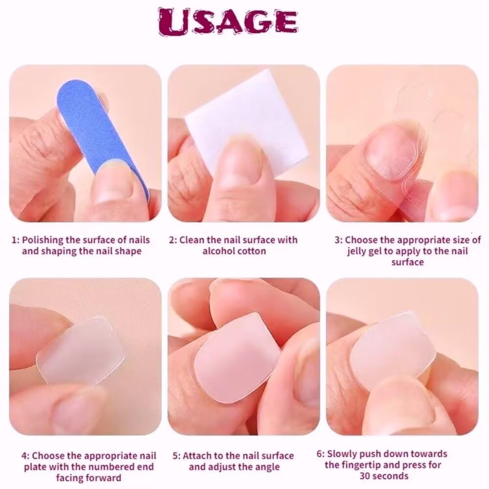 Small size Press On Nails - Handmade Unique Almond Fake Nails, Thick Acrylic and Muti-Layer Gel - Image 5