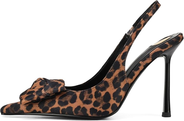 Women's Square Rose Flower Slingback Pumps Pointed Toe Stiletto Heels - Image 2