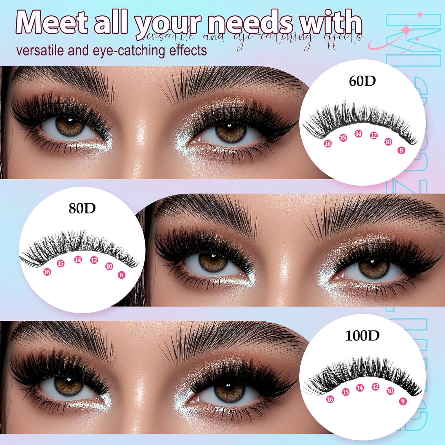 Lash Clusters Kit 708Pcs Individual Cluster Lash Extensions Kit 30D+40D+50D+60D+80D+100D - Image 6