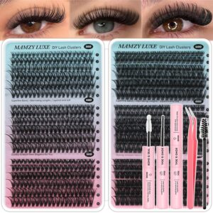 Lash Clusters Kit 708Pcs Individual Cluster Lash Extensions Kit 30D+40D+50D+60D+80D+100D